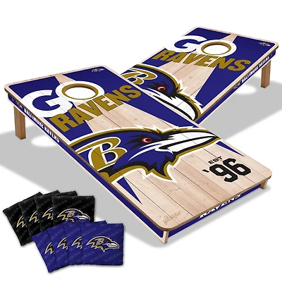 YouTheFan Baltimore Ravens 2' x 4' Cornhole Game with Bags