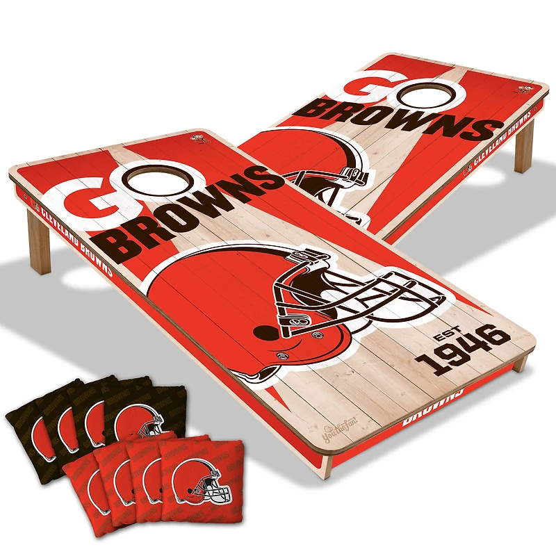 IDNA Cleveland Browns 2' x 4' Cornhole Game with Bags