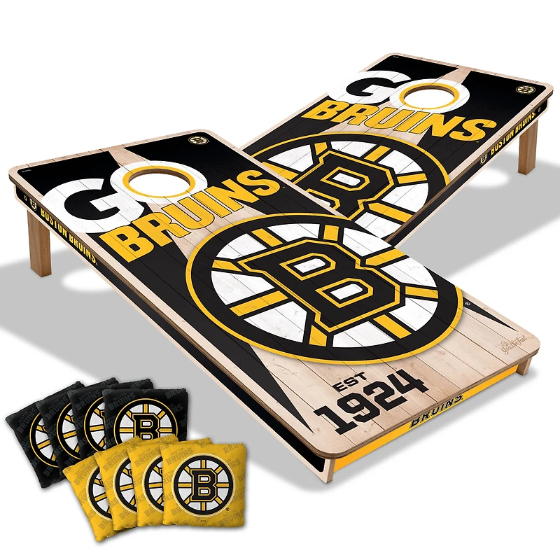 YouTheFan Boston Bruins 2' x 4' Cornhole Game with Bags