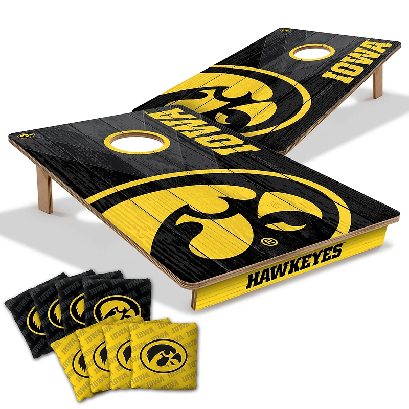 YouTheFan Iowa Hawkeyes 2' x 3' Cornhole Game with Bags