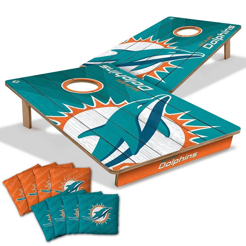 IDNA Miami Dolphins 2' x 3' Cornhole Game with Bags