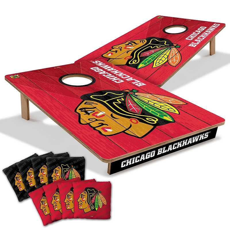 YouTheFan Chicago Blackhawks 2' x 3' Cornhole Game with Bags
