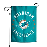 WinCraft Miami Dolphins 12" x 18" Double-Sided America 250 Garden Flag