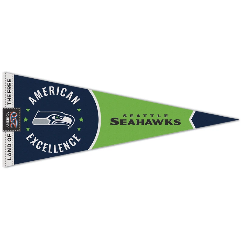 WinCraft Seattle Seahawks 12" x 30" America 250 Premium Pennant