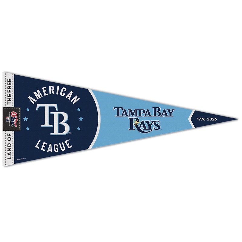 WinCraft Tampa Bay Rays 12" x 30" America 250 Premium Pennant