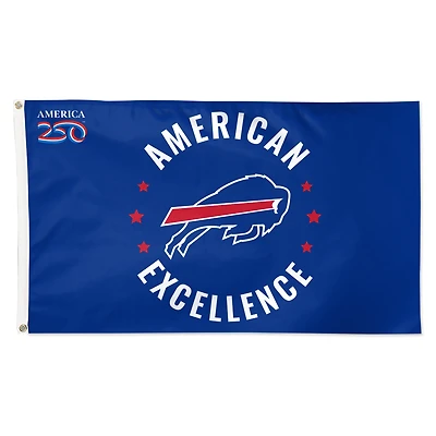 WinCraft Buffalo Bills 3' x 5' One-Sided America 250 Deluxe Flag