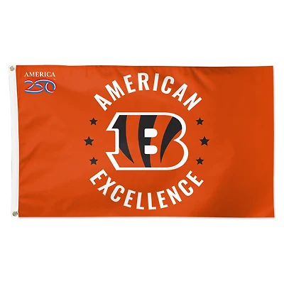 WinCraft Cincinnati Bengals 3' x 5' One-Sided America 250 Deluxe Flag