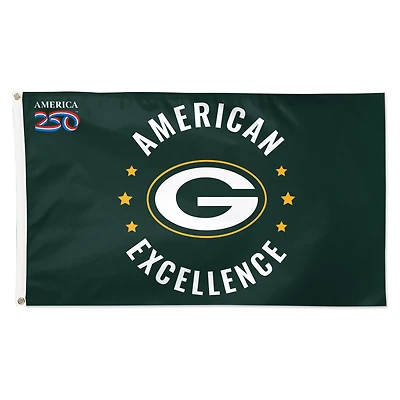 WinCraft Green Bay Packers 3' x 5' One-Sided America 250 Deluxe Flag