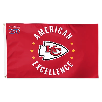 WinCraft Kansas City Chiefs 3' x 5' One-Sided America 250 Deluxe Flag