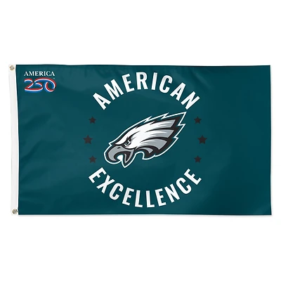 WinCraft Philadelphia Eagles 3' x 5' One-Sided America 250 Deluxe Flag
