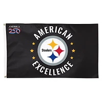 WinCraft Pittsburgh Steelers 3' x 5' One-Sided America 250 Deluxe Flag