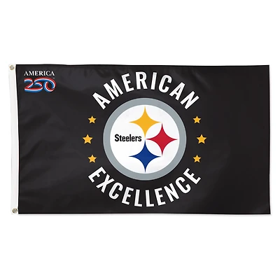 WinCraft Pittsburgh Steelers 3' x 5' One-Sided America 250 Deluxe Flag