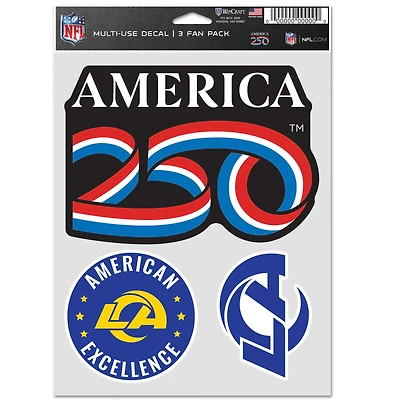 WinCraft Los Angeles Rams America 250 Three-Piece Fan Decal Set