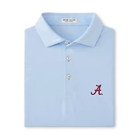 Men's Peter Millar  Light Blue Alabama Crimson Tide Jubilee Stripe Stretch Jersey Polo