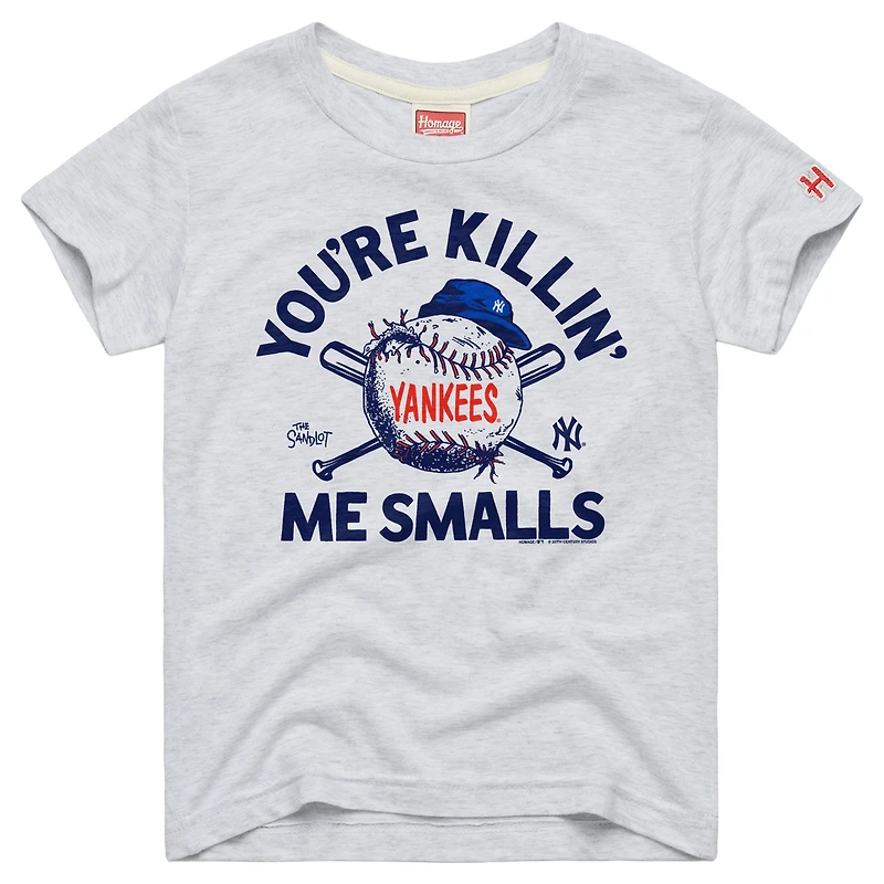 Youth Homage Ash New York Yankees x The Sandlot Tri-Blend T-Shirt