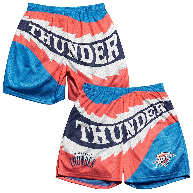 Men's Chalk Line Blue Oklahoma City Thunder Saw Blade Retro Shorts