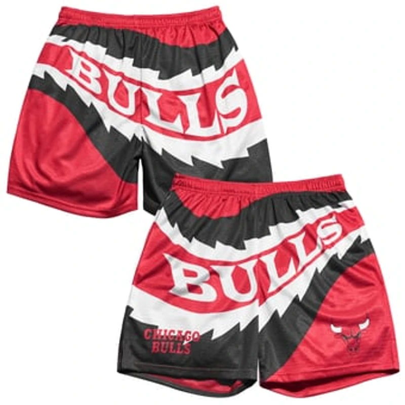 Men's Chalk Line Red Chicago Bulls Saw Blade Retro Shorts
