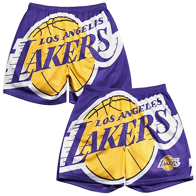 Men's Chalk Line Purple Los Angeles Lakers Big Logo Retro Shorts