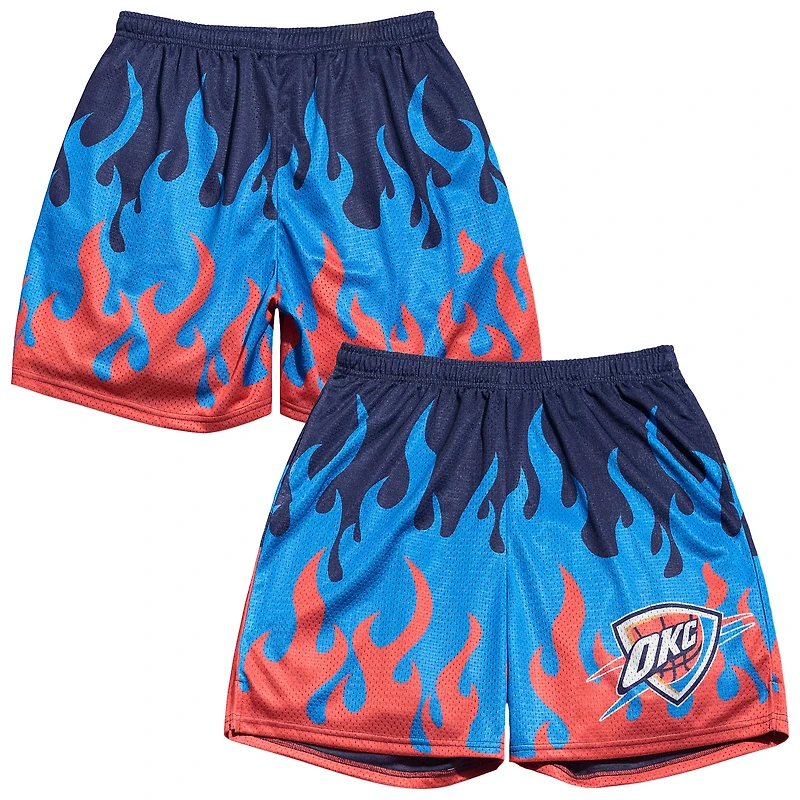 Men's Chalk Line Navy Oklahoma City Thunder Flame Shorts
