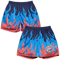 Men's Chalk Line Navy Oklahoma City Thunder  Flame Shorts