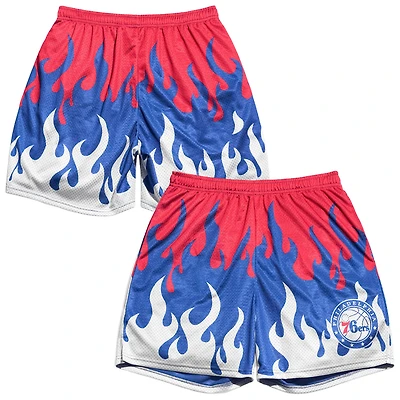 Men's Chalk Line Red Philadelphia 76ers  Flame Shorts