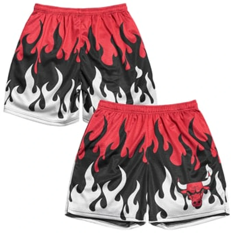 Men's Chalk Line Red Chicago Bulls  Flame Shorts