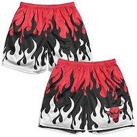 Men's Chalk Line Red Chicago Bulls  Flame Shorts