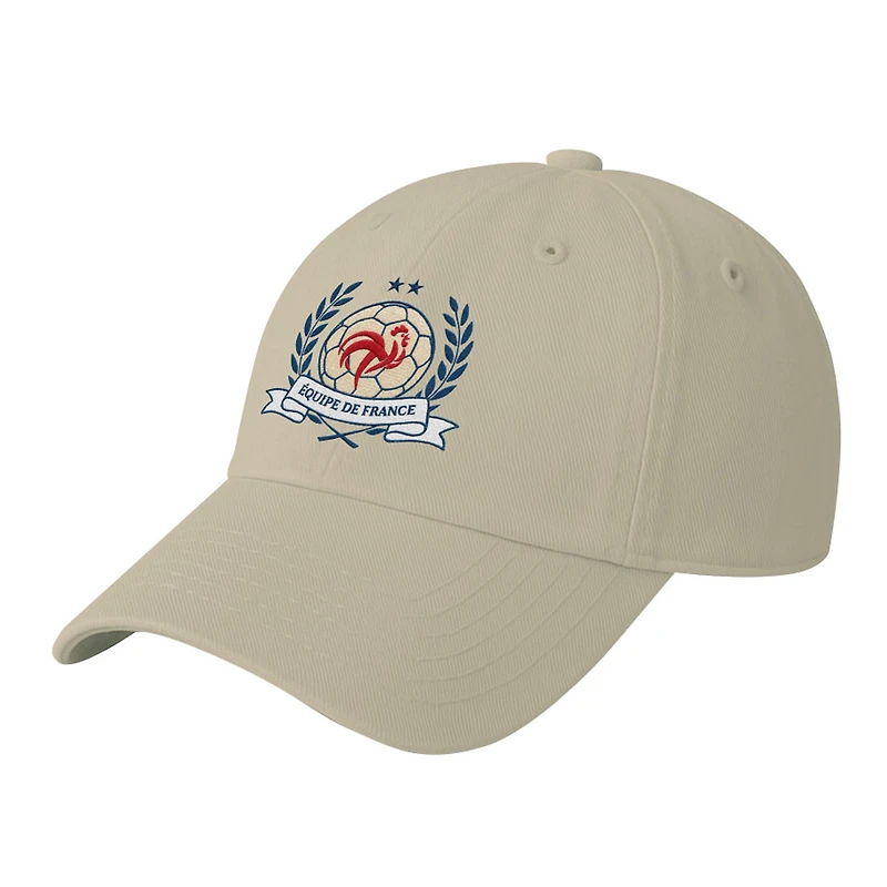 Men's 1863FC Cream France National Team Federation Équipe de France Crew Adjustable Hat