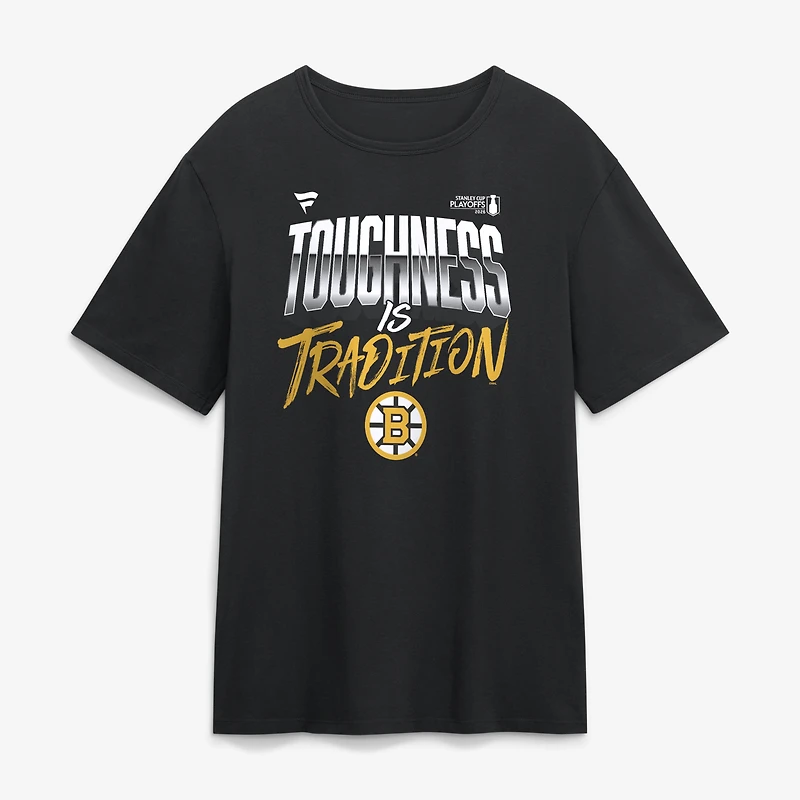 Men's Black Boston Bruins 2026 Stanley Cup Playoffs Slogan T-Shirt