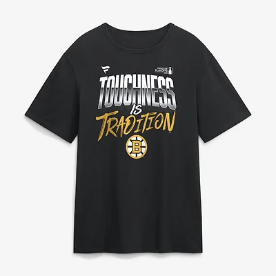 Men's Black Boston Bruins 2026 Stanley Cup Playoffs Slogan T-Shirt