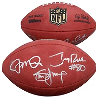 Joe Montana, Jerry Rice & Steve Young San Francisco 49ers Autographed Duke Pro Football