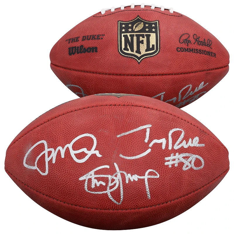 Joe Montana, Jerry Rice & Steve Young San Francisco 49ers Autographed Duke Pro Football
