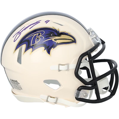 Zay Flowers Baltimore Ravens Autographed Riddell Retro Speed Mini Helmet