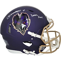 Zay Flowers Baltimore Ravens Autographed Riddell 2024 Alternate Speed Authentic Helmet with "Ravens Flock" Inscription