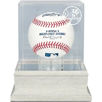 New York Yankees Slate Gray Logo Baseball Display Case - UV Protected