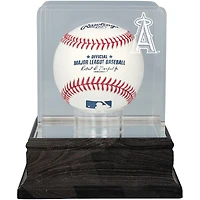 Los Angeles Angels Charcoal Logo Baseball Display Case - UV Protected