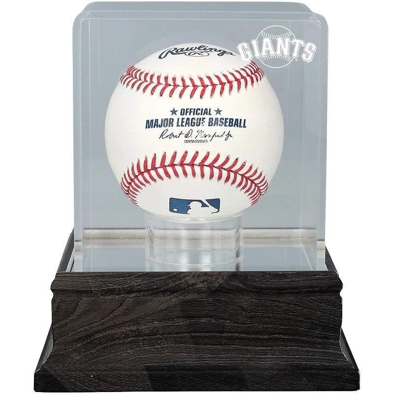 San Francisco Giants Charcoal Logo Baseball Display Case - UV Protected