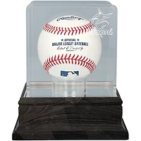 Miami Marlins Charcoal Logo Baseball Display Case - UV Protected