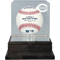 Cincinnati Reds Charcoal Logo Baseball Display Case - UV Protected