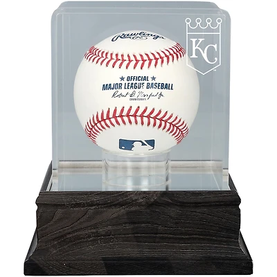 Kansas City Royals Charcoal Logo Baseball Display Case - UV Protected