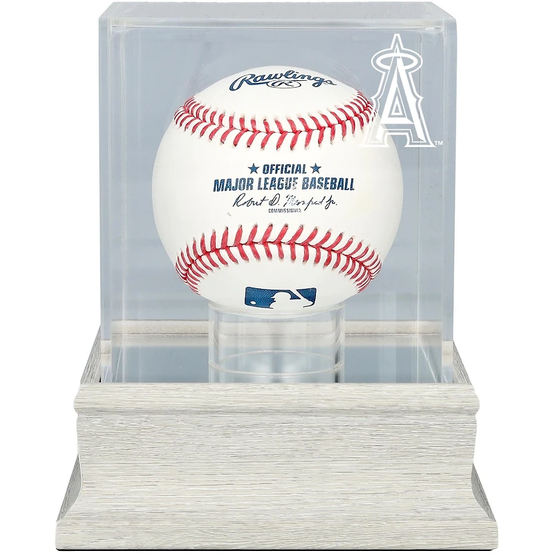 Los Angeles Angels Slate Gray Logo Baseball Display Case - UV Protected