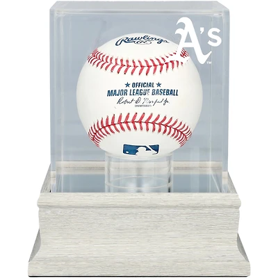 Athletics Slate Gray Logo Baseball Display Case - UV Protected