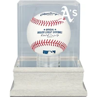 Athletics Slate Gray Logo Baseball Display Case - UV Protected