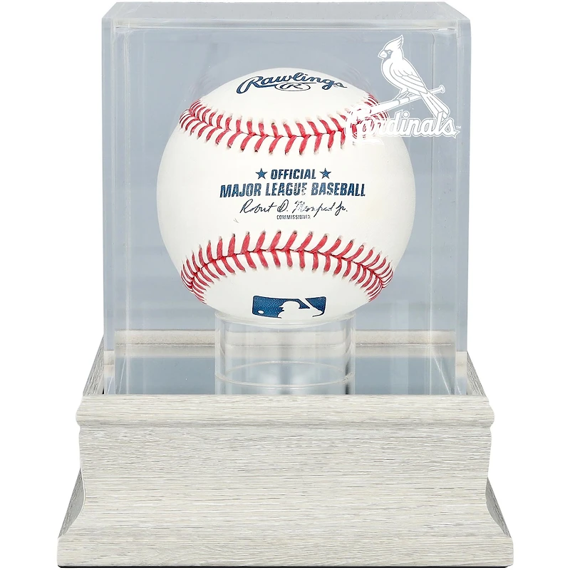 St. Louis Cardinals Slate Gray Logo Baseball Display Case - UV Protected
