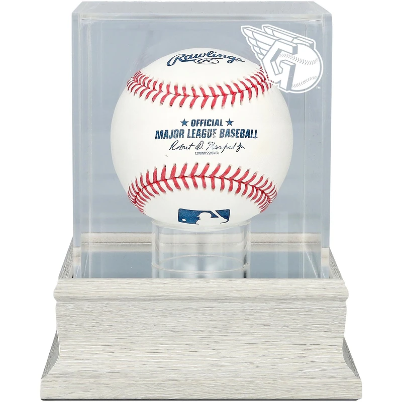 Cleveland Guardians Slate Gray Logo Baseball Display Case - UV Protected