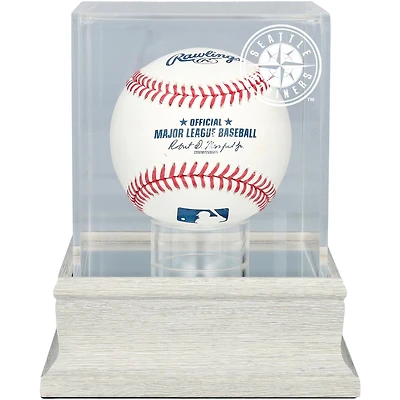 Seattle Mariners Slate Gray Logo Baseball Display Case - UV Protected