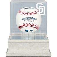 San Diego Padres Slate Gray Logo Baseball Display Case - UV Protected