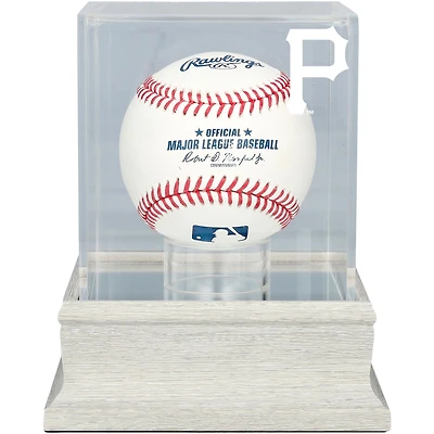 Pittsburgh Pirates Slate Gray Logo Baseball Display Case - UV Protected