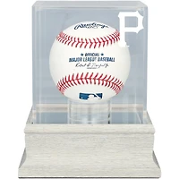 Pittsburgh Pirates Slate Gray Logo Baseball Display Case - UV Protected