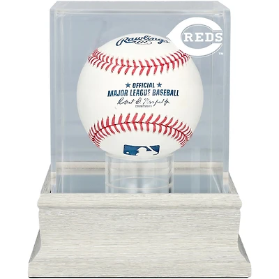 Cincinnati Reds Slate Gray Logo Baseball Display Case - UV Protected